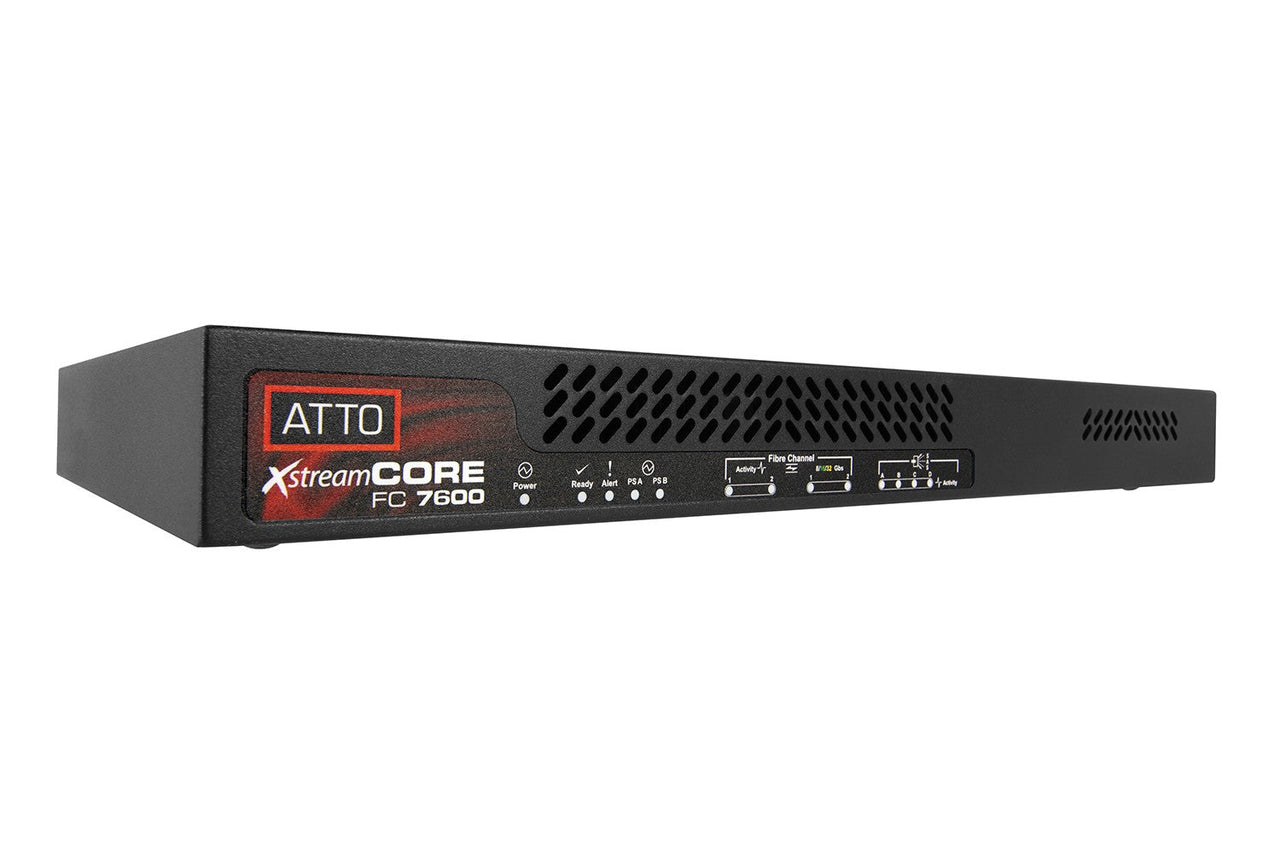 XstreamCORE 7600 Dual-Port 32Gb Fibre Channel to 16-port 12Gb SAS/SATA intelligent Bridge