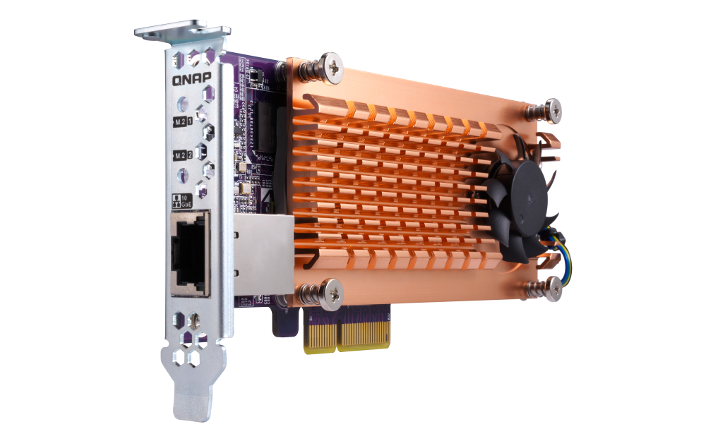 QNAP M.2 SSD/10GbE PCIe Expansion Card (QM2-2P10G1T)