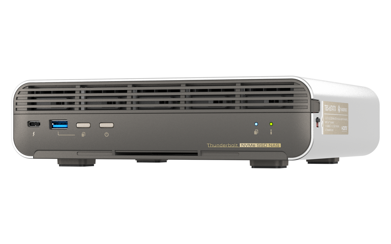 QNAP TBS-h574TX-i5U-16G | 5-Slot E1.S/M.2 NVMe Thunderbolt 4 NASbook