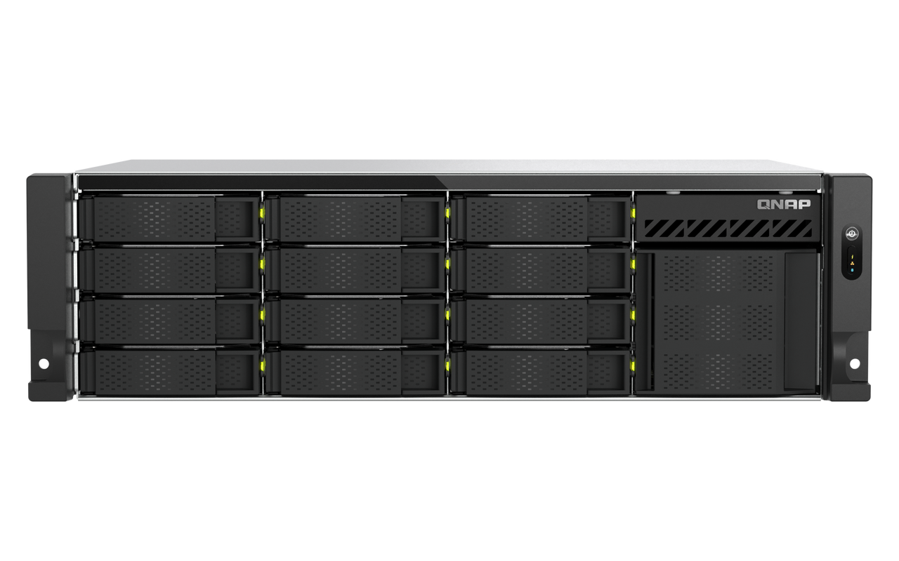 QNAP TS-h1655XeU-RP-8G | 16-Slot Short-Depth Rackmount Hybrid ZFS NAS