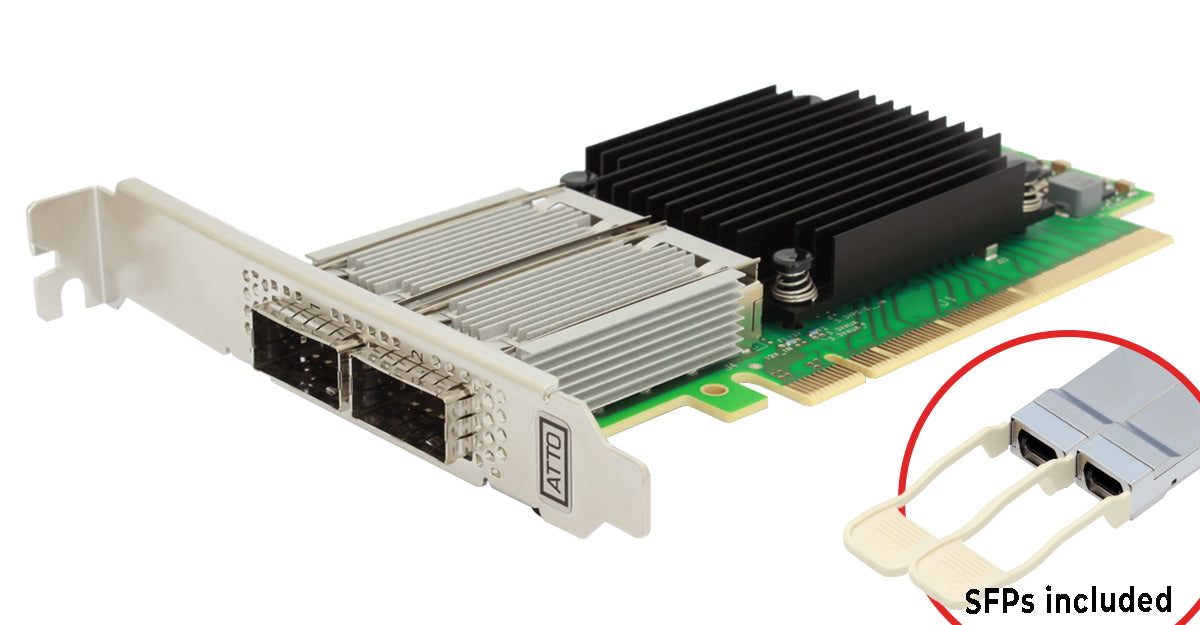 100Gb FastFrame 3 (model N312) Dual-Port Ethernet SmartNIC (QSFP28 included)