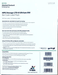 Thumbnail for HP LTO-8 Bar Code : 12/30TB Label Packs (Q2015A)