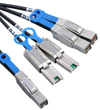 Thumbnail for Cable, SAS External, SFF-8644 to (2) SFF-8644 and (2) SFF-8088, 2 meter