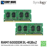 Thumbnail for Synology RAM1600DDR3L-4GBX2 8GB DDR3L Memory Upgrade Kit (2 x 4GB)