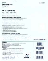 Thumbnail for HP LTO-6 Bar Code :  (Q2013A) : 100 Data Labels + 10 Cleaning Labels
