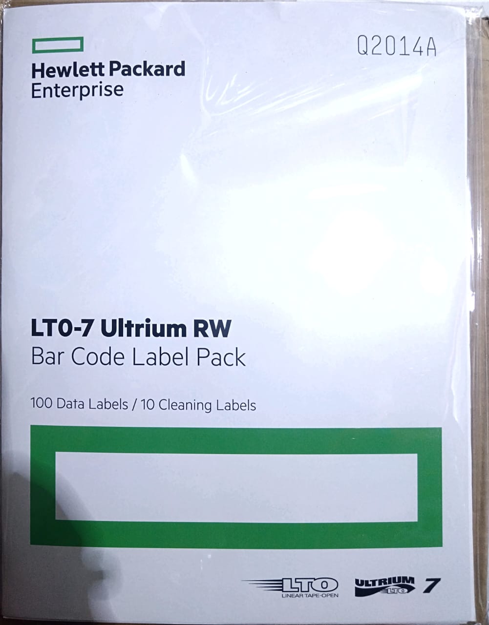 HP LTO-7 Bar Code : 6/15TB Label Packs (Q2014A)