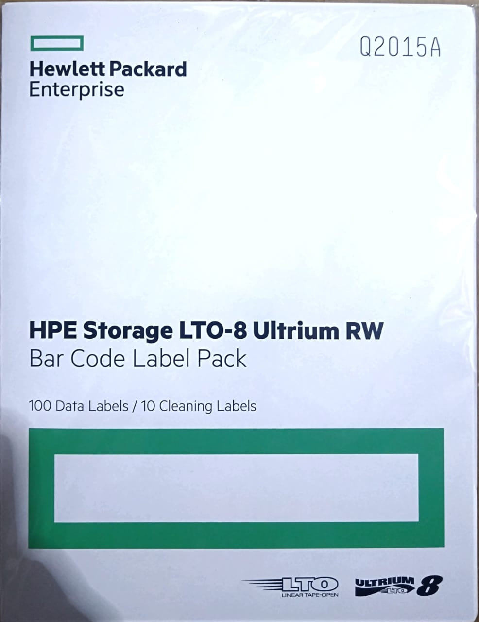 HP LTO-8 Bar Code : 12/30TB Label Packs (Q2015A)
